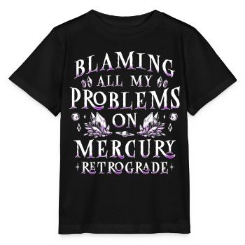 Astrologie rétrograde de Mercure - T-shirt bio MINI CREATOR Stanley/Stella Enfant - noir - Devant - Mikhail (115cm)