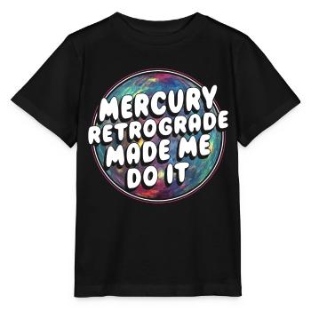 Astrologie rétrograde de Mercure - T-shirt bio MINI CREATOR Stanley/Stella Enfant - noir - Devant - Mikhail (115cm)