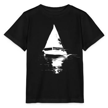Croquis de voile - T-shirt bio MINI CREATOR Stanley/Stella Enfant - noir - Devant - Mikhail (115cm)