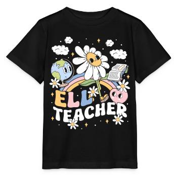 Professeur d’anglais Professeur d’anglais Professeur d’anglais ELL - T-shirt bio MINI CREATOR Stanley/Stella Enfant - noir - Devant - Mikhail (115cm)