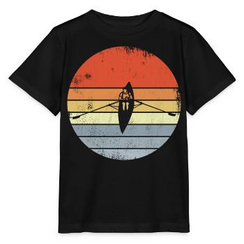 Vintage Ruderboot Zeichnung - Stanley/Stella Kinder T-Shirt MINI CREATOR  - Schwarz - Vorne - Mikhail (115cm)