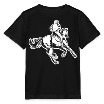 Reiter - Stanley/Stella Kinder T-Shirt MINI CREATOR  - Schwarz - Vorne - Mikhail (115cm)