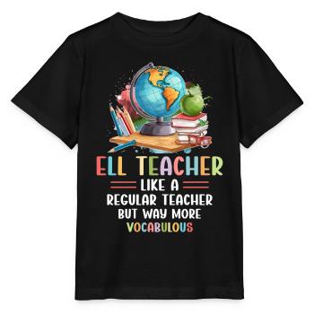 English Teacher English Teacher English Vocabulary - Stanley/Stella MINI CREATOR Kids’ T-Shirt - black - Front - Mikhail (115cm)