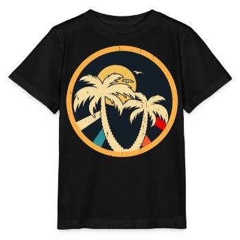 Palmiers - T-shirt bio MINI CREATOR Stanley/Stella Enfant - noir - Devant - Mikhail (115cm)
