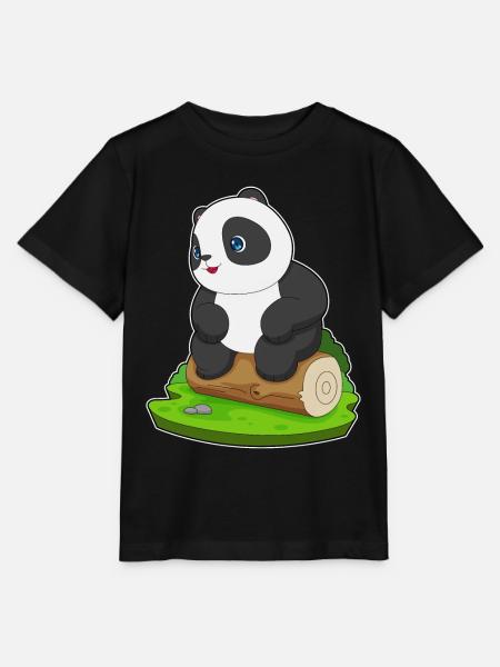 Panda Baumstamm - Stanley/Stella Kinder T-Shirt MINI CREATOR - Schwarz