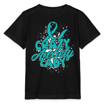 Trouble anxieux Troubles anxieux Crazy Anxiety Lady - T-shirt bio MINI CREATOR Stanley/Stella Enfant - noir - Devant - Mikhail (115cm)
