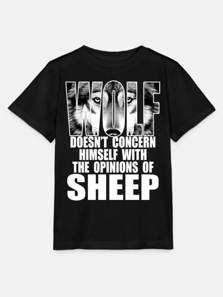 Wolf, stark und unabhängig - Stanley/Stella Kinder T-Shirt MINI CREATOR  - Schwarz