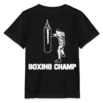 Boxing Champ - Stanley/Stella Kinder T-Shirt MINI CREATOR  - Schwarz - Vorne - Mikhail (115cm)
