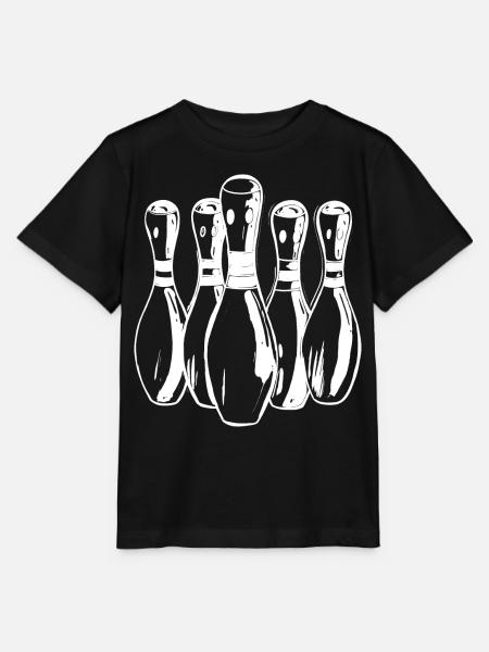 Cartoon Bowling Pins - Stanley/Stella Kinder T-Shirt MINI CREATOR  - Schwarz