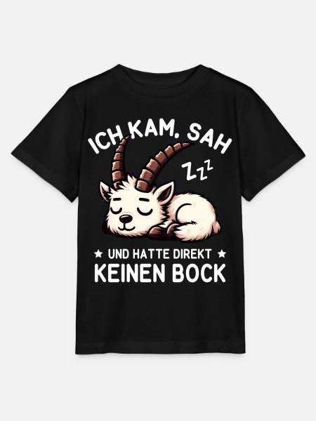 Süßer schlafender Steinbock hat null Bock - Stanley/Stella Kinder T-Shirt MINI CREATOR - Schwarz