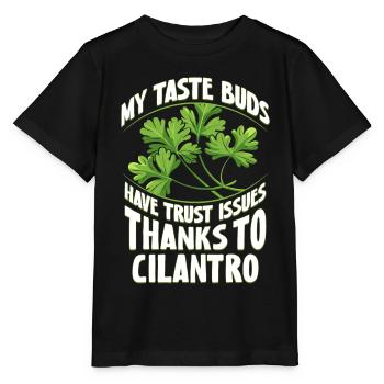 Coriander Hater Anti Coriander - Stanley/Stella MINI CREATOR Kids’ T-Shirt - black - Front - Mikhail (115cm)