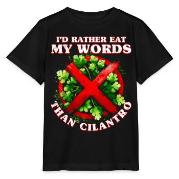 Anti cilantro coriander hater - Stanley/Stella MINI CREATOR Kids’ T-Shirt - black - Front - Mikhail (115cm)