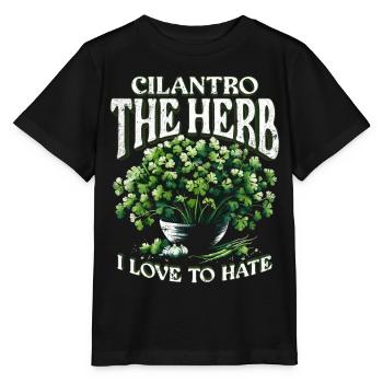 Korianderhasser Cilantro The Herb I Love To Hate - Stanley/Stella MINI CREATOR Kids’ T-Shirt - black - Front - Mikhail (115cm)
