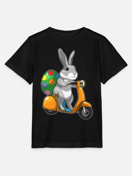 Hase Ostern Motorroller - Stanley/Stella Kinder T-Shirt MINI CREATOR  - Schwarz