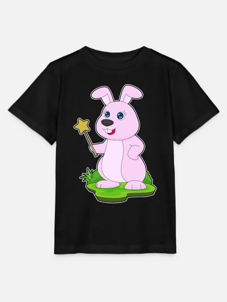Hase Zauberer Zauberstab - Stanley/Stella Kinder T-Shirt MINI CREATOR - Schwarz