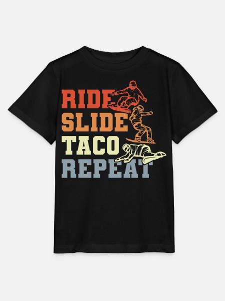 Taco Snowboarding - Stanley/Stella Kinder T-Shirt MINI CREATOR - Schwarz