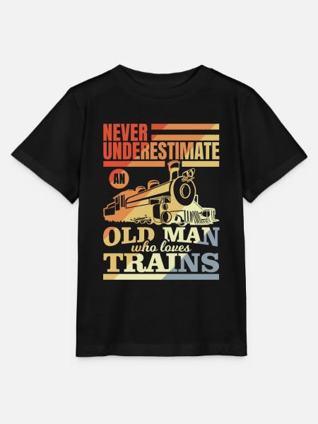 Eisenbahn Großvater - Stanley/Stella Kinder T-Shirt MINI CREATOR  - Schwarz