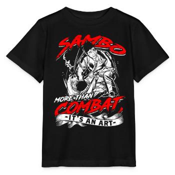 Sambo More Than Combat It's An Art - Stanley/Stella Kinder T-Shirt MINI CREATOR  - Schwarz - Vorne - Mikhail (115cm)