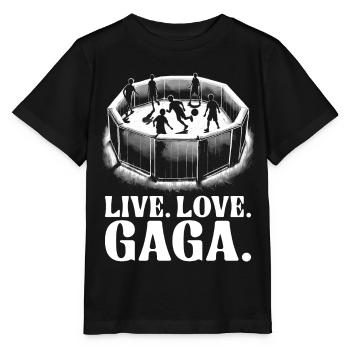 Gagaball Gaga Ball Dodgeball Live Love Gaga - Stanley/Stella MINI CREATOR Kids’ T-Shirt - black - Front - Mikhail (115cm)