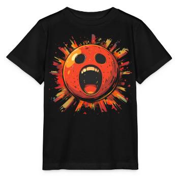 Gruselige Bowlingkugel - Stanley/Stella Kinder T-Shirt MINI CREATOR  - Schwarz - Vorne - Mikhail (115cm)
