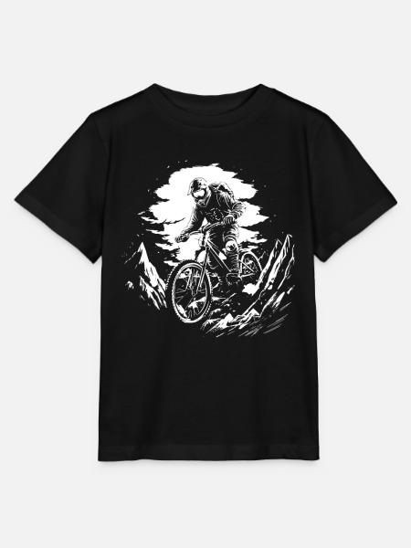 Fahrradfahrer Skizze - Stanley/Stella Kinder T-Shirt MINI CREATOR - Schwarz