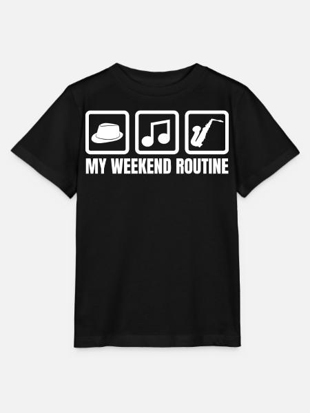 Meine Wochenendroutine - Stanley/Stella Kinder T-Shirt MINI CREATOR - Schwarz