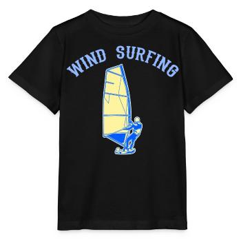 Planche à voile - T-shirt bio MINI CREATOR Stanley/Stella Enfant - noir - Devant - Mikhail (115cm)