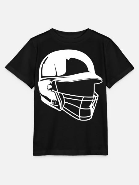 Baseball Helm Zeichnung - Stanley/Stella Kinder T-Shirt MINI CREATOR  - Schwarz