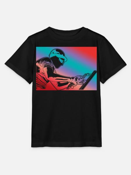 Schweißer Retro Look - Stanley/Stella Kinder T-Shirt MINI CREATOR  - Schwarz