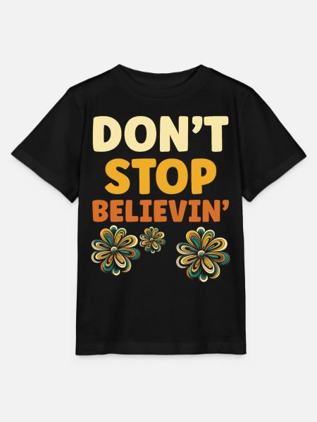 Blütenmuster mit Positiv-Slogan - Stanley/Stella Kinder T-Shirt MINI CREATOR - Schwarz