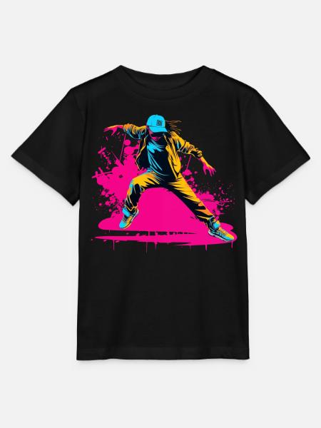 90er Jahre Breakdancer - Stanley/Stella Kinder T-Shirt MINI CREATOR  - Schwarz