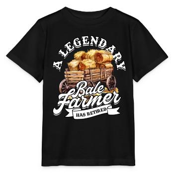 Farmer Foin Paille Paille Balle de foin - T-shirt bio MINI CREATOR Stanley/Stella Enfant - noir - Devant - Mikhail (115cm)