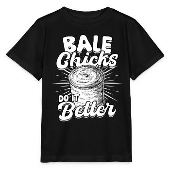 Farmer Foin Paille Paille Balle de foin - T-shirt bio MINI CREATOR Stanley/Stella Enfant - noir - Devant - Mikhail (115cm)