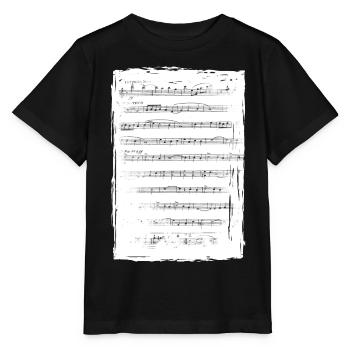 Sheet of music - Stanley/Stella MINI CREATOR Kids’ T-Shirt - black - Front - Mikhail (115cm)