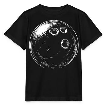 Bowlingkugel Zeichnung - Stanley/Stella Kinder T-Shirt MINI CREATOR  - Schwarz - Vorne - Mikhail (115cm)