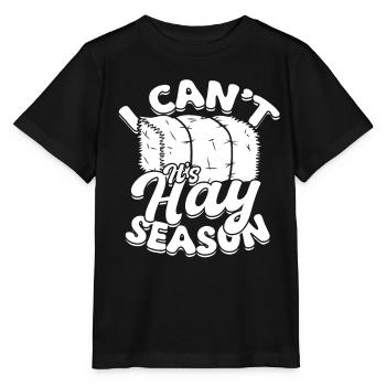 Landwirt Heu Stroh Strohballen Heuballen - Stanley/Stella Kinder T-Shirt MINI CREATOR  - Schwarz - Vorne - Mikhail (115cm)