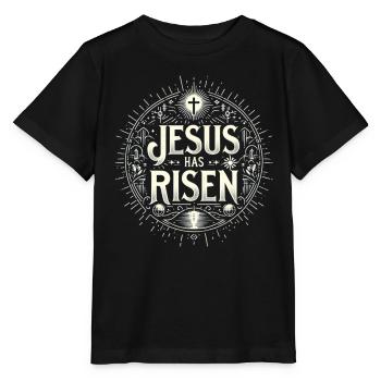 Jesus ist Auferstanden Kreis - Stanley/Stella Kinder T-Shirt MINI CREATOR  - Schwarz - Vorne - Mikhail (115cm)