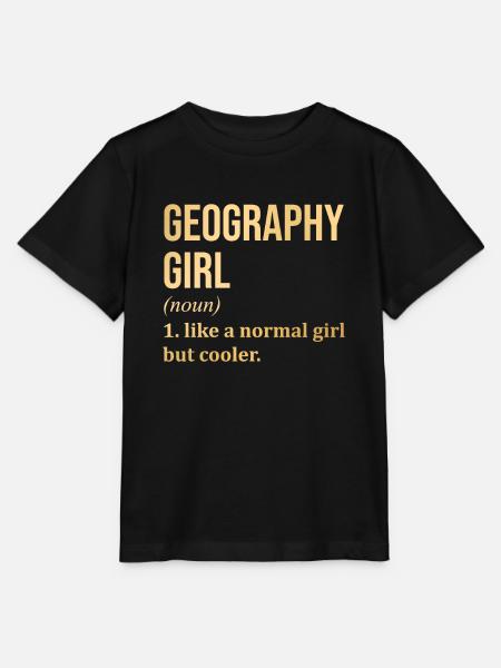Géographie Géographie Géographie - T-shirt bio MINI CREATOR Stanley/Stella Enfant - noir