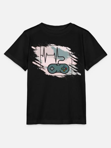 Herzschlag Gaming Controller Retro - Stanley/Stella Kinder T-Shirt MINI CREATOR  - Schwarz