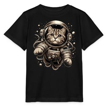 Astronaut BKH getigert Geschenk - Stanley/Stella Kinder T-Shirt MINI CREATOR  - Schwarz - Vorne - Mikhail (115cm)