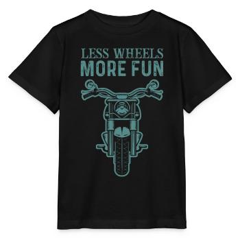 Moto disant moins de roues plus de plaisir - T-shirt bio MINI CREATOR Stanley/Stella Enfant - noir - Devant - Mikhail (115cm)