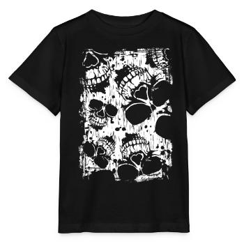 Crâne féroce - T-shirt bio MINI CREATOR Stanley/Stella Enfant - noir - Devant - Mikhail (115cm)