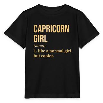 Capricorne - T-shirt bio MINI CREATOR Stanley/Stella Enfant - noir - Devant - Mikhail (115cm)