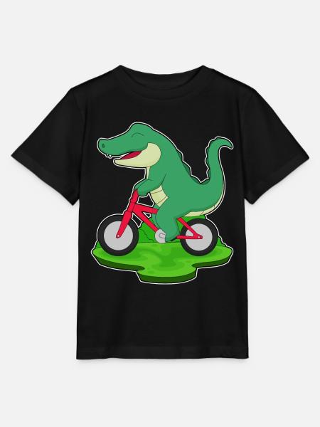 Krokodil Fahrrad - Stanley/Stella Kinder T-Shirt MINI CREATOR - Schwarz