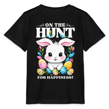 Easter - In Search of Happiness - Stanley/Stella MINI CREATOR Kids’ T-Shirt - black - Front - Mikhail (115cm)