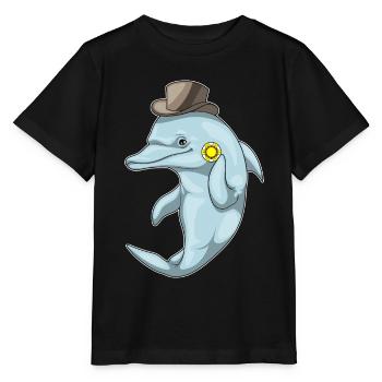 Dolphin Poker Jetons de Poker - T-shirt bio MINI CREATOR Stanley/Stella Enfant - noir - Devant - Mikhail (115cm)