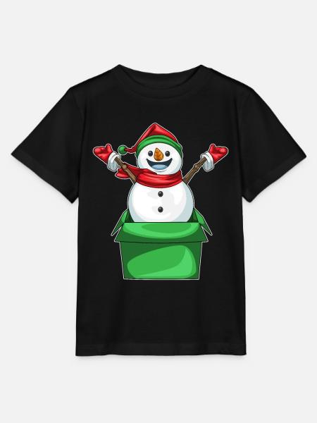 Schneemann Weihnachten Karton - Stanley/Stella Kinder T-Shirt MINI CREATOR - Schwarz