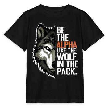 Wolf Wölfe Lustiger Sprüche Wolfsrudel Tiere - Stanley/Stella Kinder T-Shirt MINI CREATOR  - Schwarz - Vorne - Mikhail (115cm)