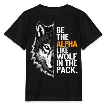 Wolf Wölfe Lustiger Sprüche Wolfsrudel Tiere - Stanley/Stella Kinder T-Shirt MINI CREATOR  - Schwarz - Vorne - Mikhail (115cm)