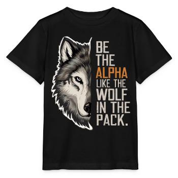 Wolf Wölfe Lustiger Sprüche Wolfsrudel Tiere - Stanley/Stella Kinder T-Shirt MINI CREATOR  - Schwarz - Vorne - Mikhail (115cm)